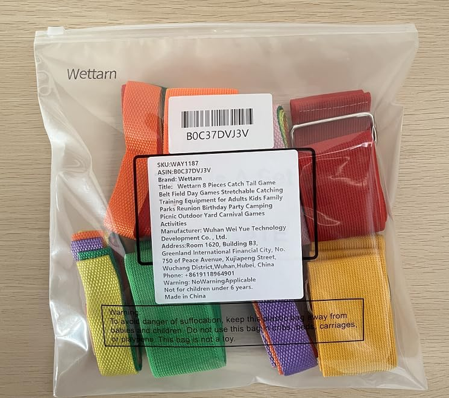 Wettarn 8 Pieces Catch Tail Game Belt Stretchable Catching Tail Training Equipment for Adults Kids Family Parks Reunion Birthday Party Camping Field Picnic Outdoor Yard Carnival Games Activities