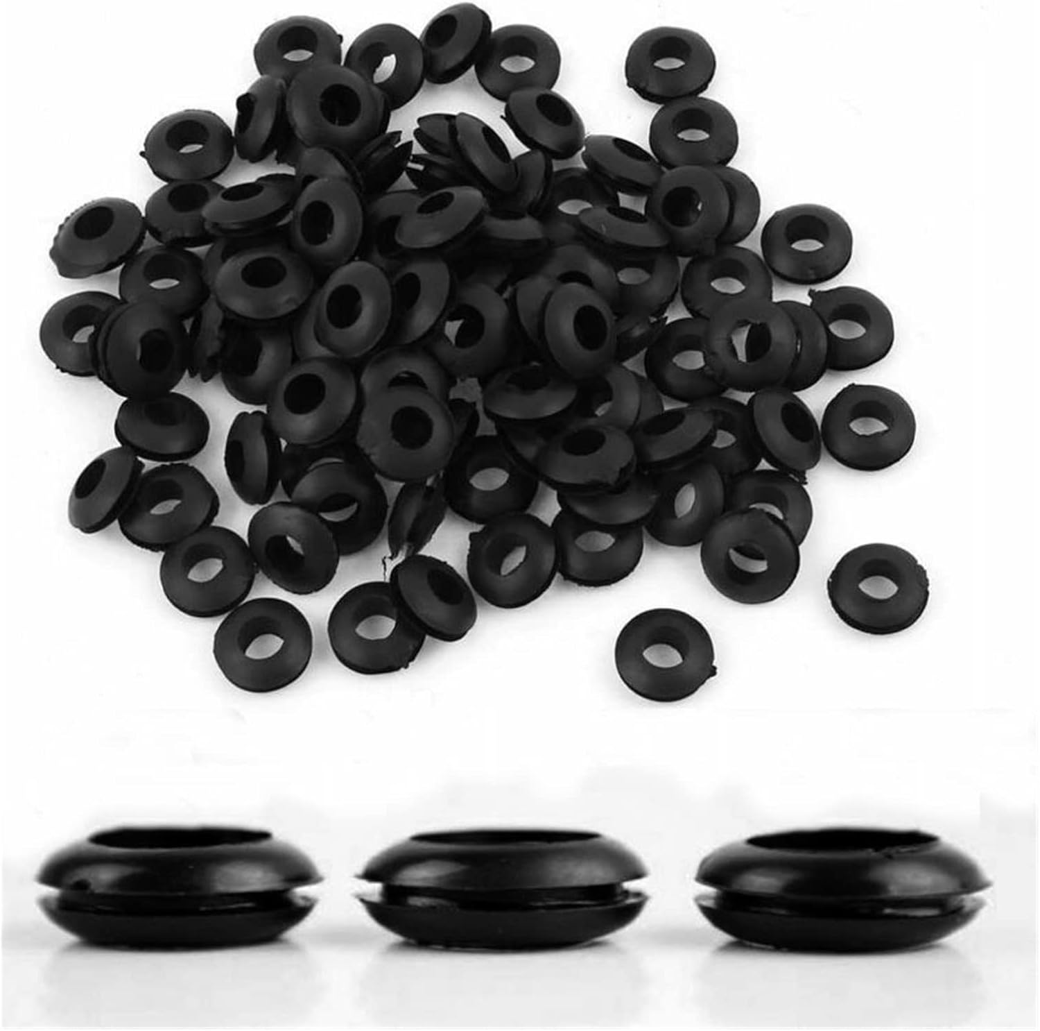 Thua Store Double Sided Rubber Seal Ring Oil Sealing Grommet Gasket for Protects Wire Cable Hole Protection Ring Shim Washer Hardware. (Color : M10, Outer Diameter : 50 Pcs) image number 5