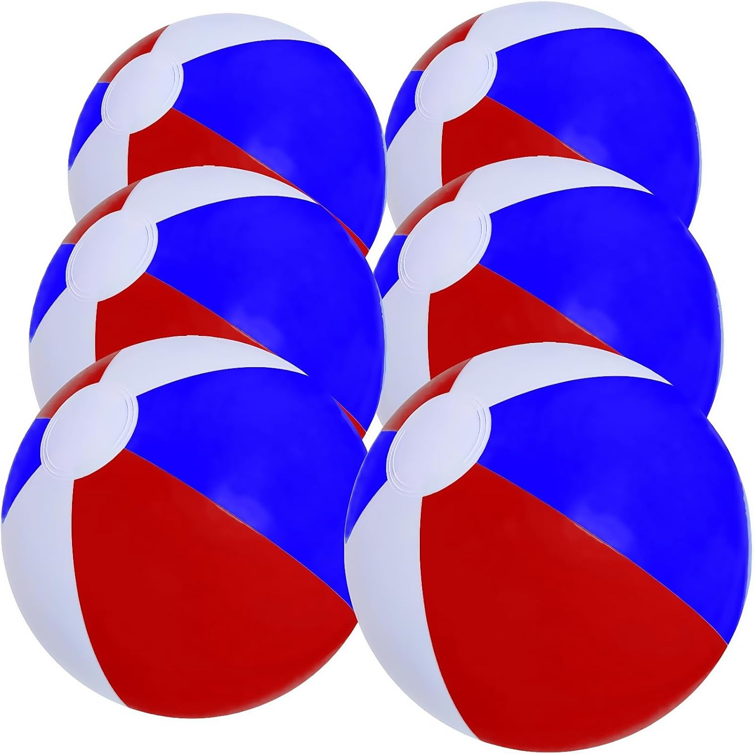 6 Pack Beach Balls, Large Inflatable Beach Balls Bulk, for Parties, Beach, Pools & Play image number 4