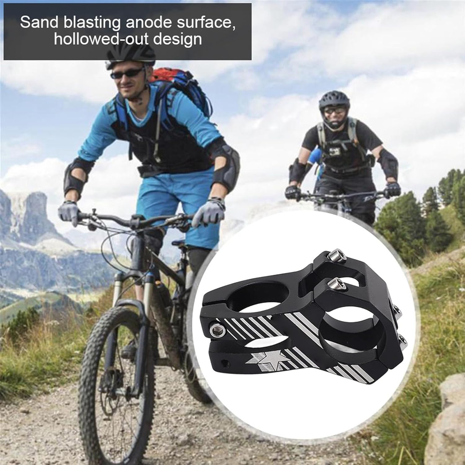 Wake 31.8Mm Durable Mountain Road Bike Handlebar Stems Aluminum Alloy Bicycle Bar Stem - Purple image number 3