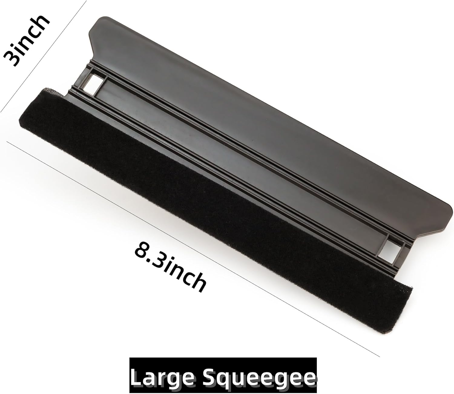 Umaki 2Piece Large Wallpaper Smoother Cutting Guide Tool, 3 X 8.3IN Vinyl Wrap Squeegee Decal Squeegee, Car Wrap Tool Vinyl Scraper Window Film Tint Squeegee, Black image number 4
