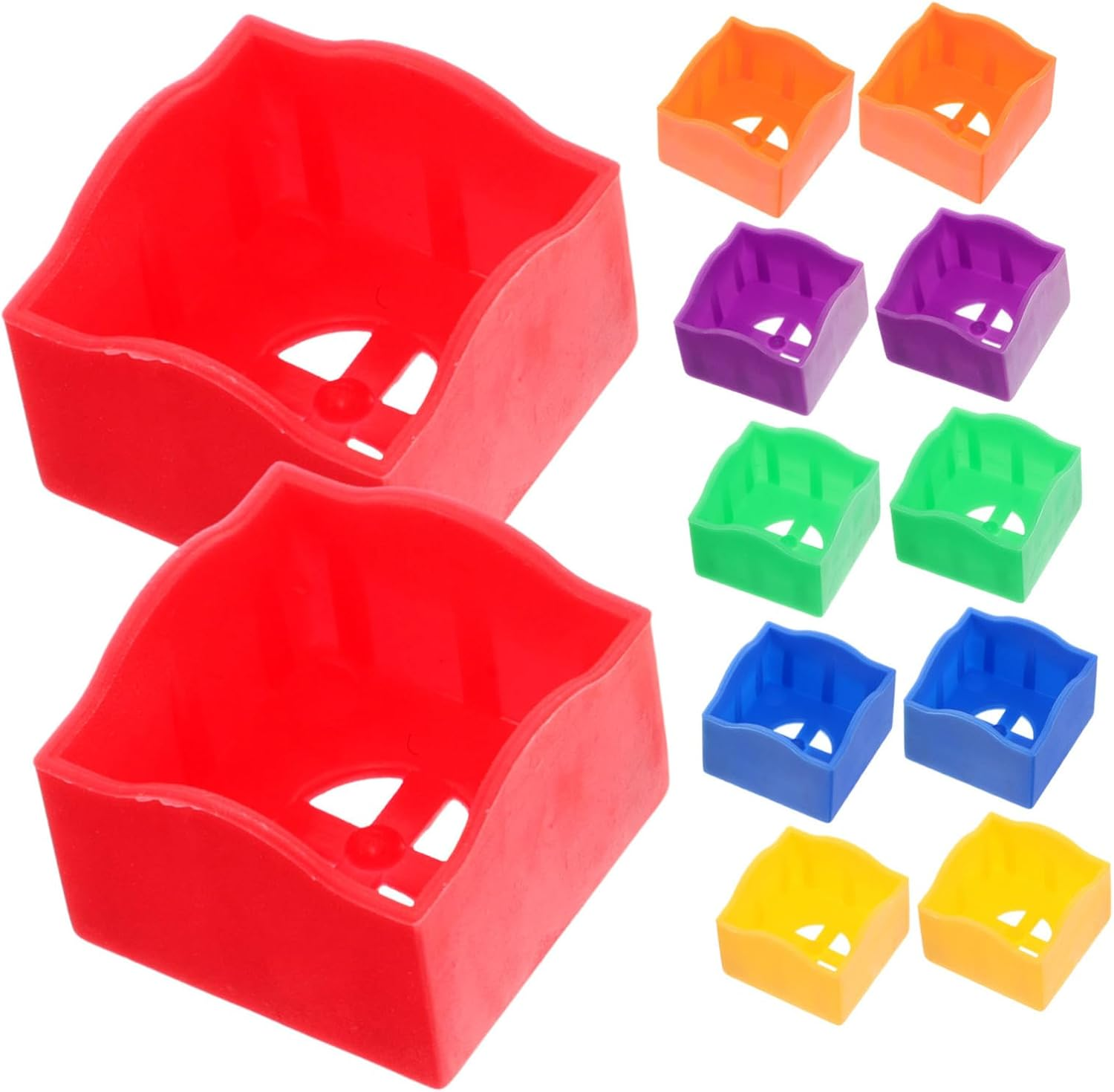 TOBBOMEY 12 Pcs Chocolate Powder Protective Cover Pool Table Chalk Holder Pool Chalk Holder Clip Billiards Accessories and Equipment Pool Cue Chalk Holder Sleeve Snooker Accessories Plastic image number 2