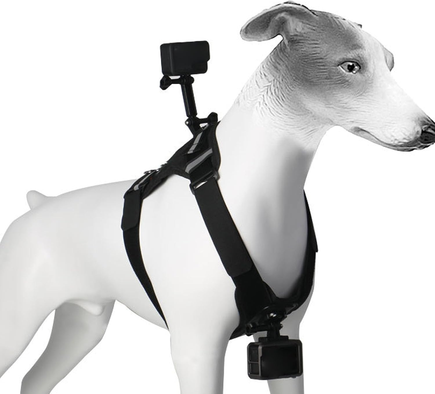 Dog Harness Mount for Action Camera, Nylon Pet Chest and Back Fixation Vest Harnesses for Large Medium and Small Dogs image number 4