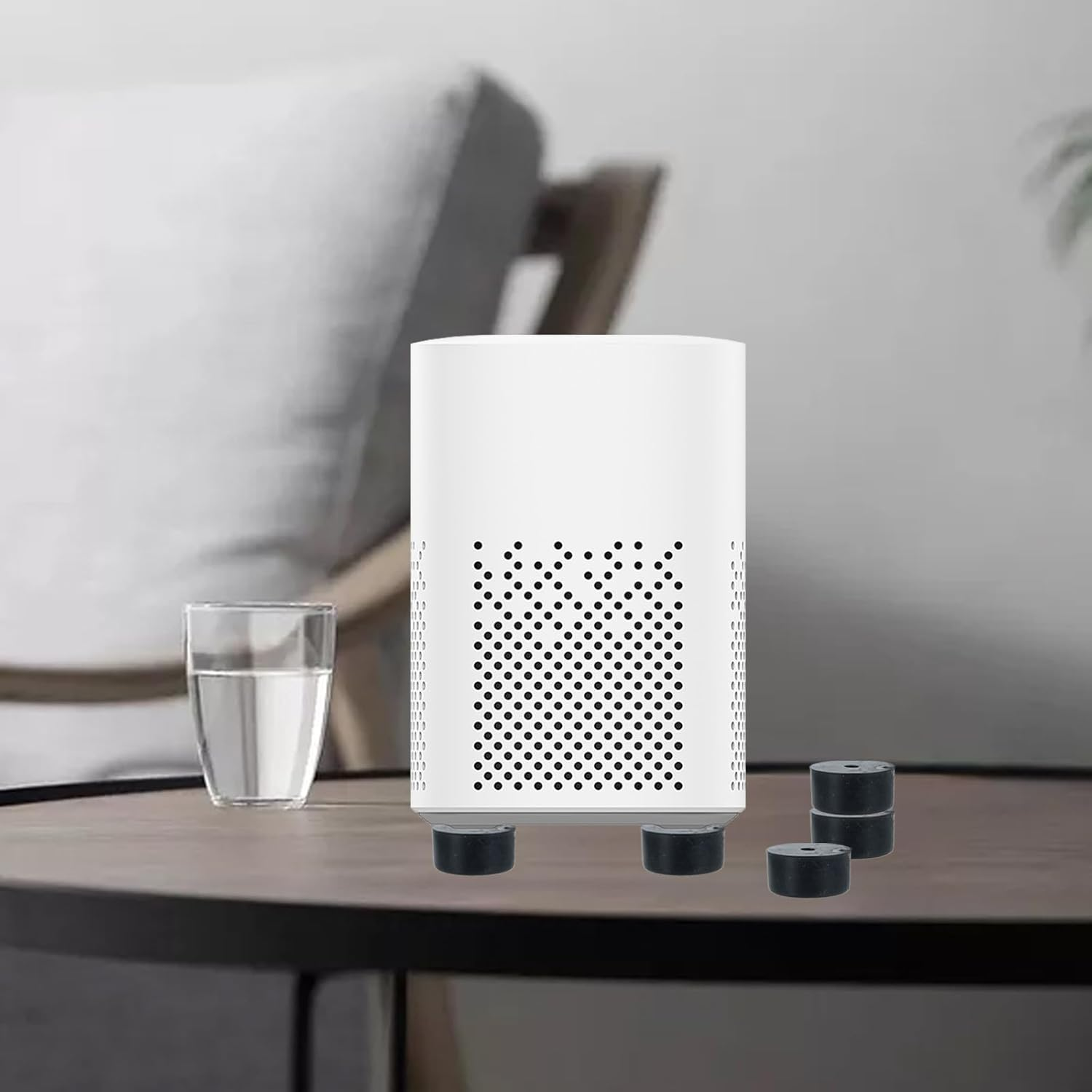 GRIRIW 8Pcs Black Rubber Speaker Isolation Pads 38X20Mm Speaker Spike Foot Cone Base Protective Feet for Amplifier and Home Audio Accessories image number 2