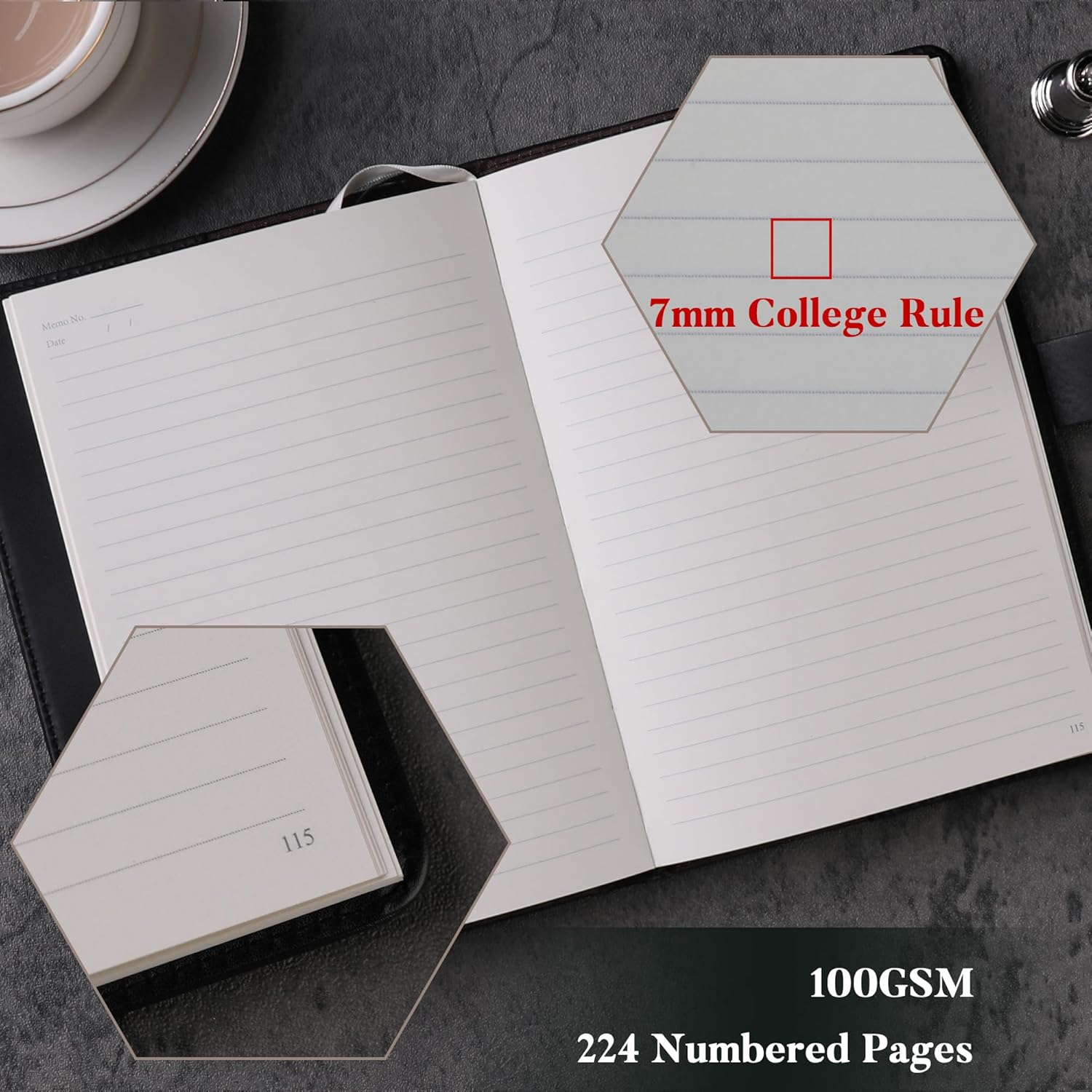 TIEFOSSI Diary with Lock, Vintage Sun Journal with Lock for Women Men, A5 Refillable Notebook with Lock for Writing, 224 Numbered Pages