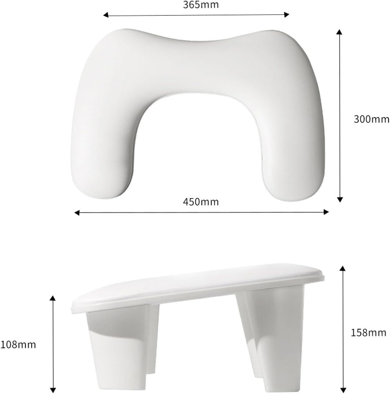 Harayaa PU Leather U Shaped Arm Rest Breathable Nails Cushion Hand Holder Professional Detachable Non Slip for Home DIY Acrylic Nails image number 1