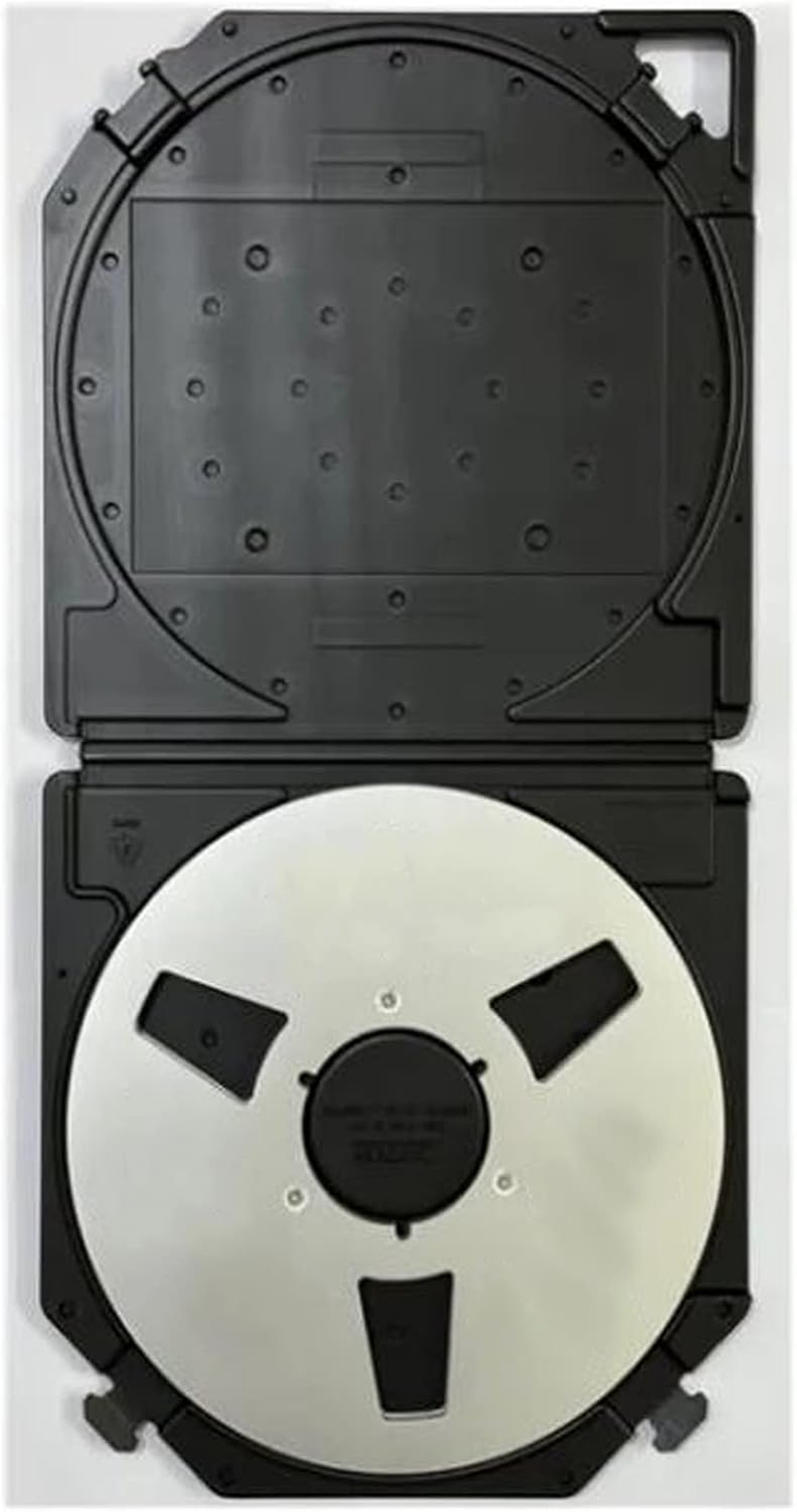 Eosnow Reel to Reel Tape Storage Boxes,Stay Fixed 10 Inch Empty Box,Portable Carry Handle Empty Box,For Sound Tapes (Black) - Grey image number 2