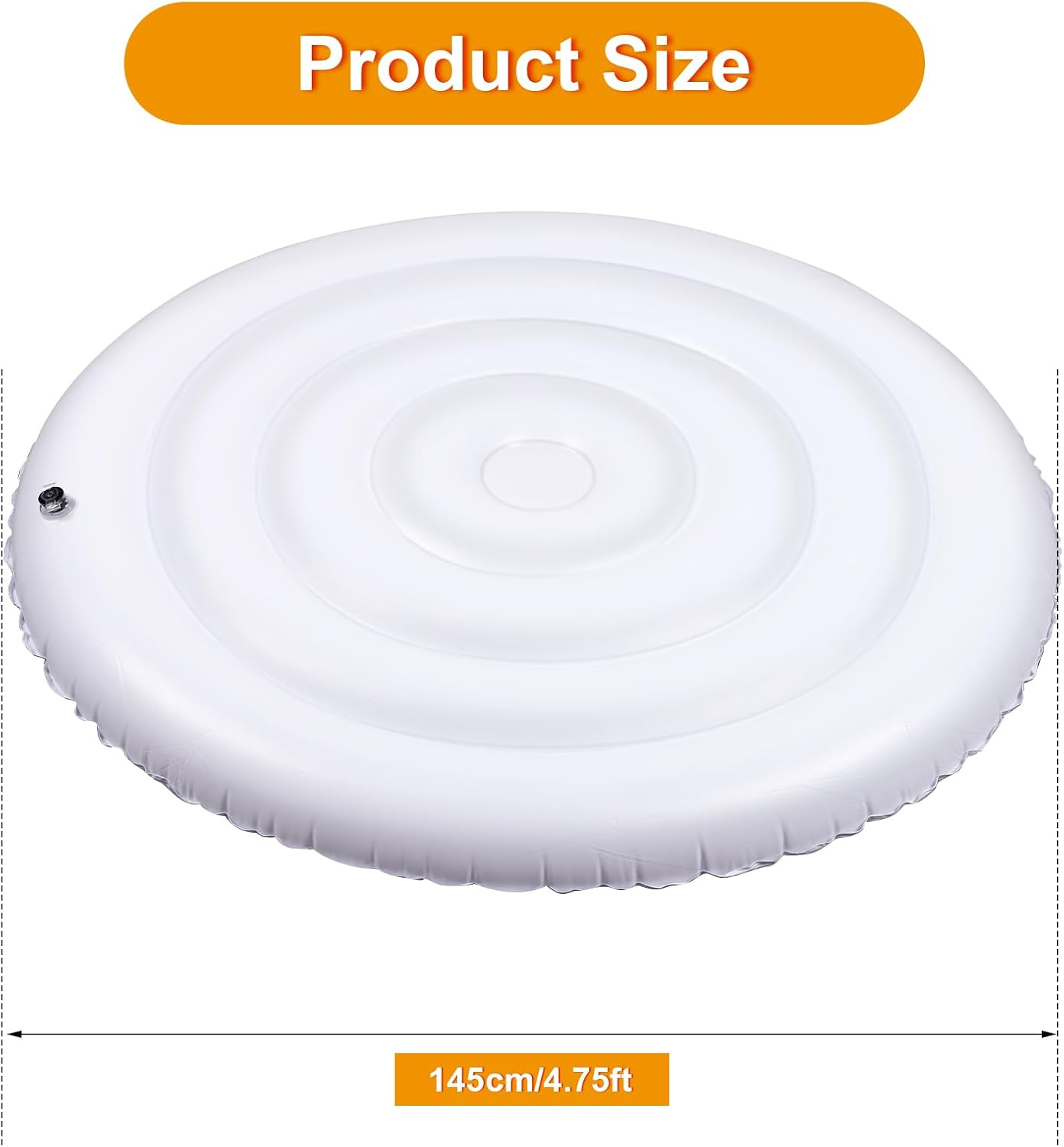 Inflatable Hot Tub Cover, 4.75Ft round Insulated Hot Tub Lid Portable Foldable Hot Tub Cover Protector Rain Overflow Windproof Cover for Inflatable Outdoor Hot Tubs image number 2