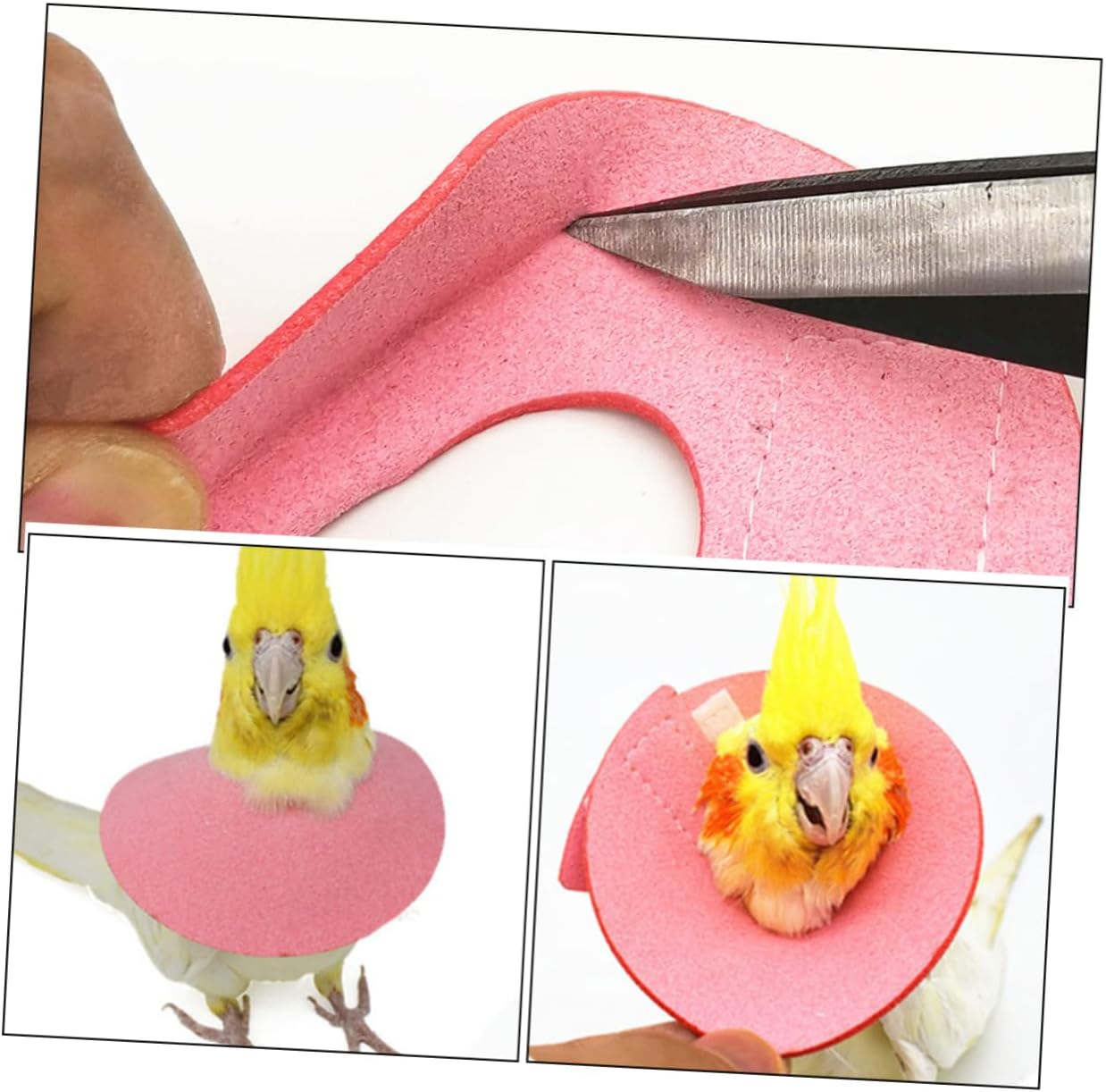 VILLFUL Bird Anti-Biting Collar Parrot Cone Neck Protector Soft Protective Collar for Plumage Damage Prevention Suitable for Parrots and Small Birds in Recovery image number 2