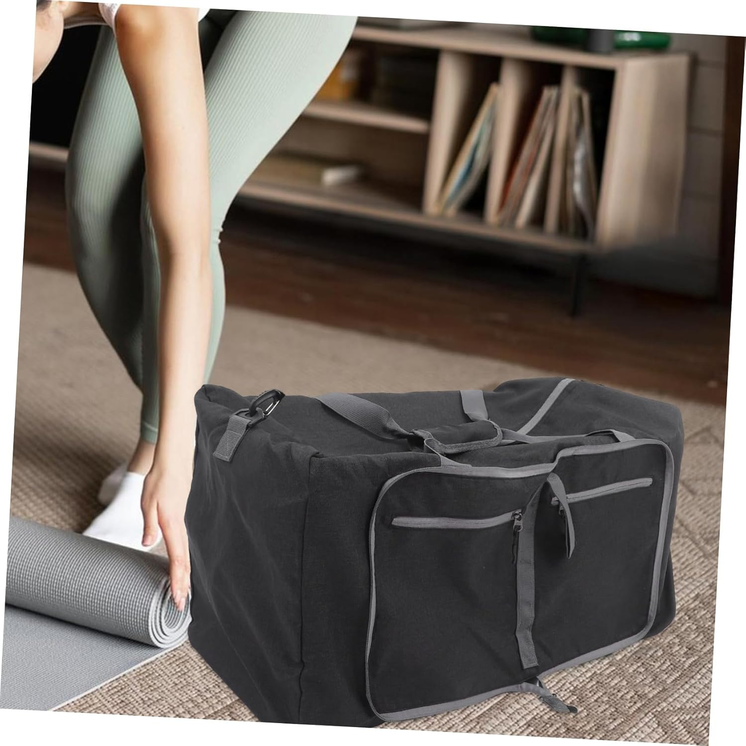 TEMPNAP Collapsible Travel Duffel Bag Oxford Cloth Gym Bag Women Lightweight Luggage image number 4