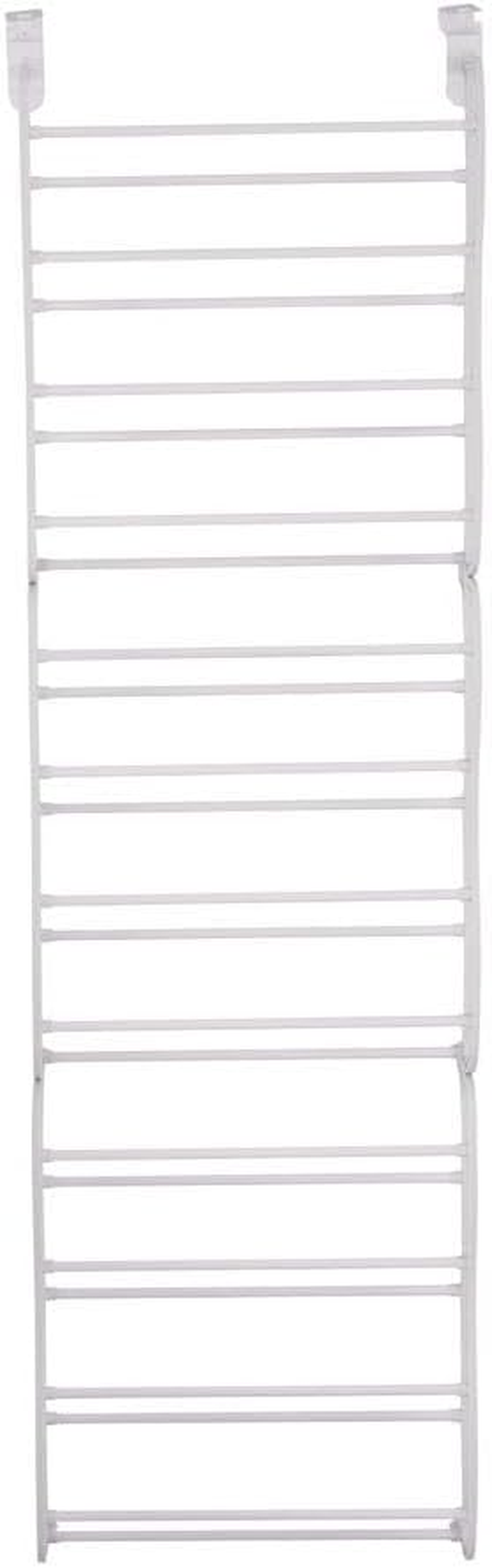 Artiss Wall Mounted Shoe Rack, 12-Tier Plastic Shoes Storage Organiser Shoes Rack, 24 Pairs Organizer Display Shelf Adjustable Shelves Home Decor Bedroom Hallway Furniture, White image number 3
