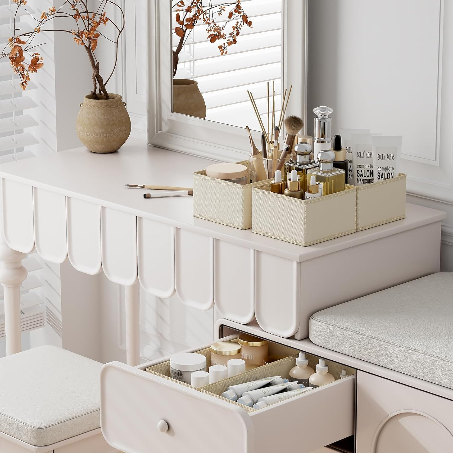 12 Pack Draw Organiser, Foldable Drawer Organiser, Drawer Dividers Storage Bins, Nursery Drawer Organiser, Closet Organiser for Clothes, Underwears, Baby Clothing, Socks, Bra, Towels, Ties image number 2