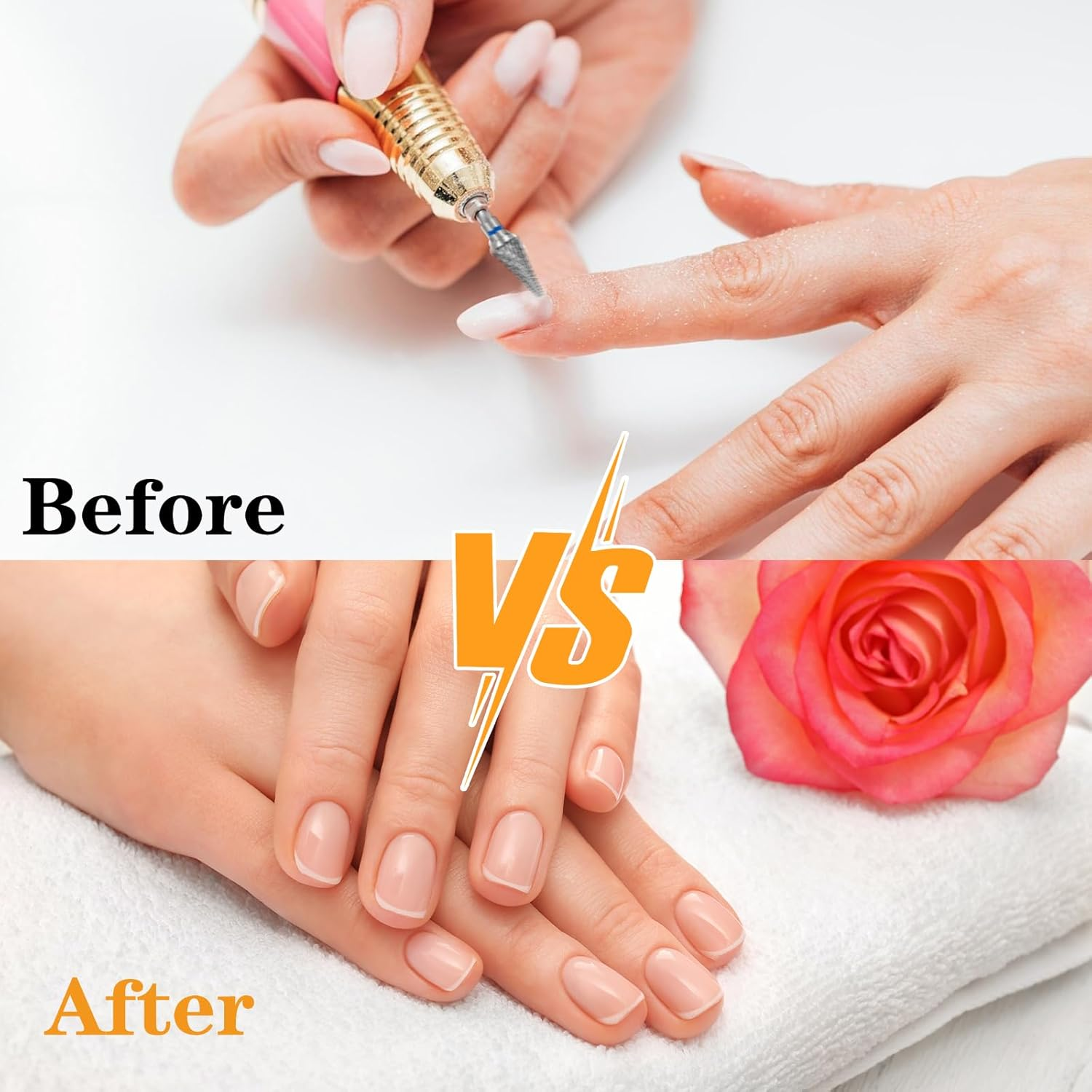 Gjinxi 6 Pack Nail Drill Bits for Acrylic Nails, 3/32 Inch Professional Tungsten Carbide Nail Bits, Cuticle Efile Nails Drill Bit Grinding Heads, Electric Cuticle Drills Bit Accessories for Home Salon image number 2