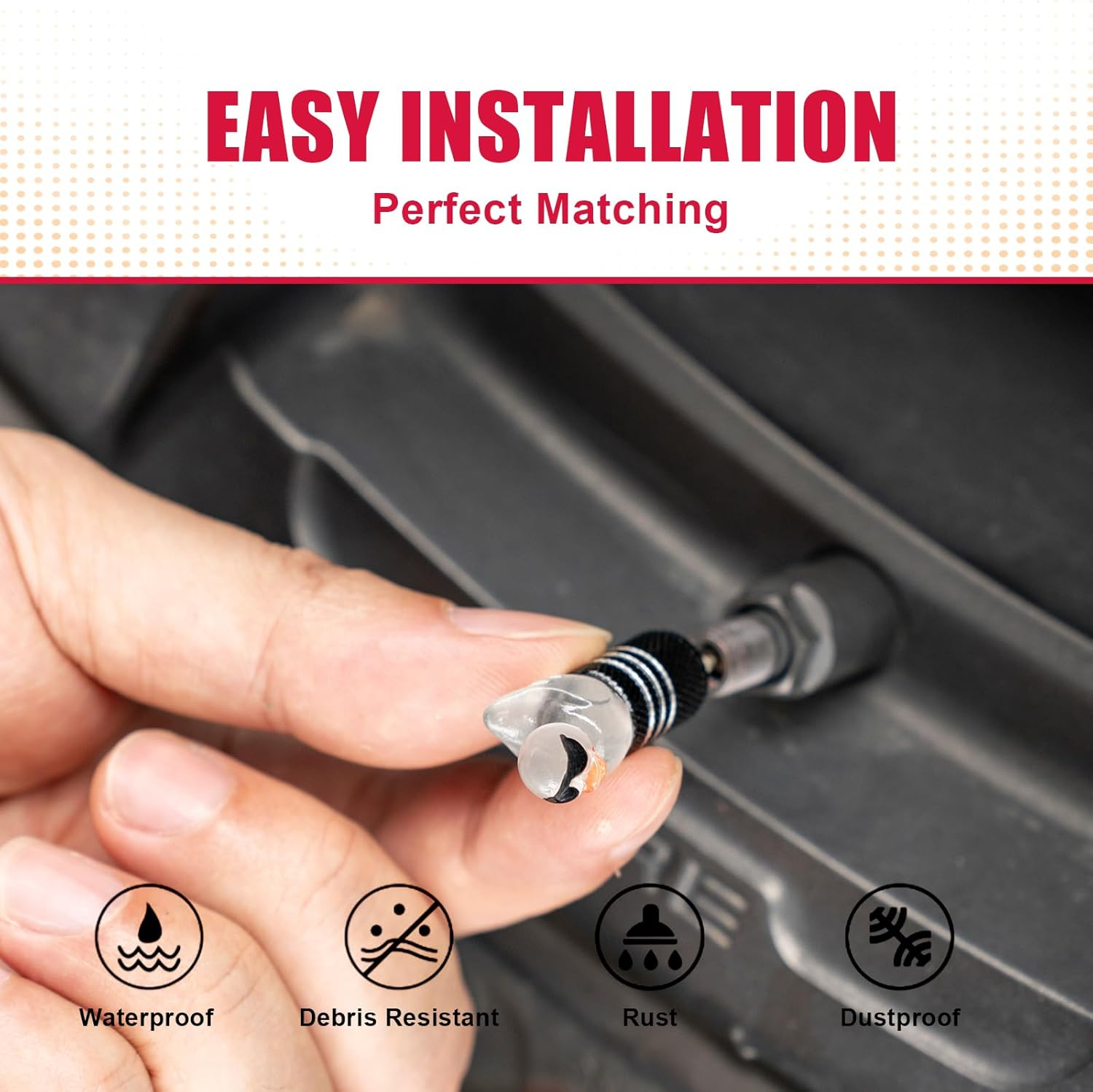 Rislobx 4Pcs Tire Valve Stem Cap Cover for Car SUV Truck, Valve Cover with Funny Duck Sunglasses, Decorative Tire Valve Caps Wheel Accessories (Black Sunglasses Duck) image number 1