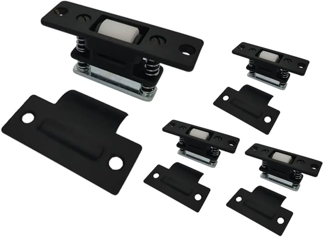 QCAA Heavy Duty Solid Brass Adjustable Silent Roller Catch, US10B ORB Oil Rubbed Bronze, Made in Taiwan, 1 Pack