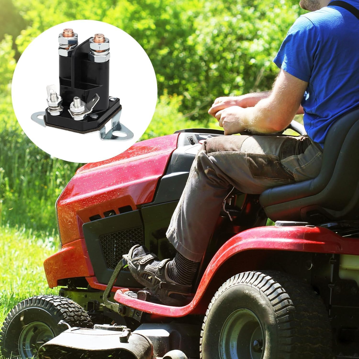 117-1197 Starter Solenoid for Toro Exmark Timecutter Ss5000 Z4200 Ss4225 Ss4235 Zero Turn Lawn Mower, Replace Part #784-1221-210 104-3189 E513075 1-513075 212655 28-4210 47-1910 image number 2