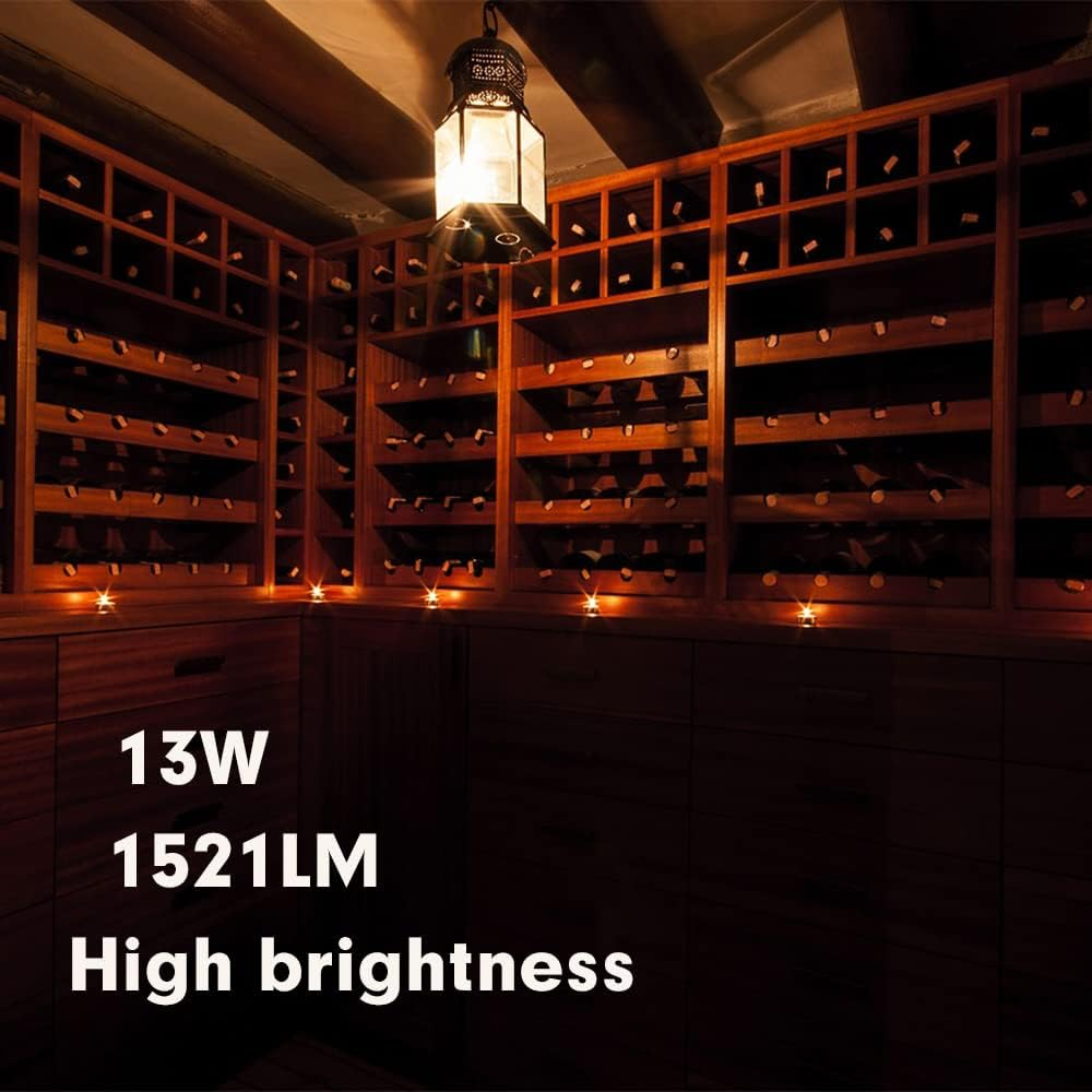 FEILEMAN E27 LED Light Bulb Edison Screw, 13W 1521Lm (100W Replace) Bright Warm White 3000K A60 LED Bulb, Not Dimmable Classic a Light Bulb, Pack of 6 image number 6