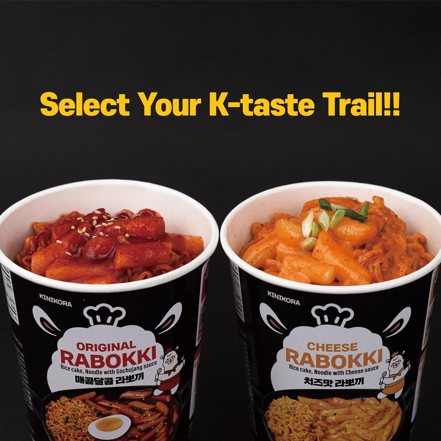 KINIKORA Premium Instant Rabokki Cup - Cheese Flavor, 2 Cups, Korean Ramen & Tteokbokki, Quick and Easy Street Food image number 4