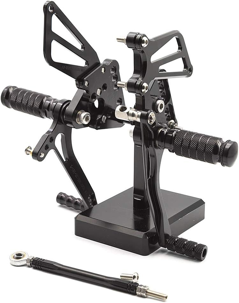 FXCNC CNC K5 K6 Billet Adjustable Motorcycle Rearset Foot Pegs Rear Set Footrests Compatible with GSXR1000 GSX-R1000 2005 2006 image number 2