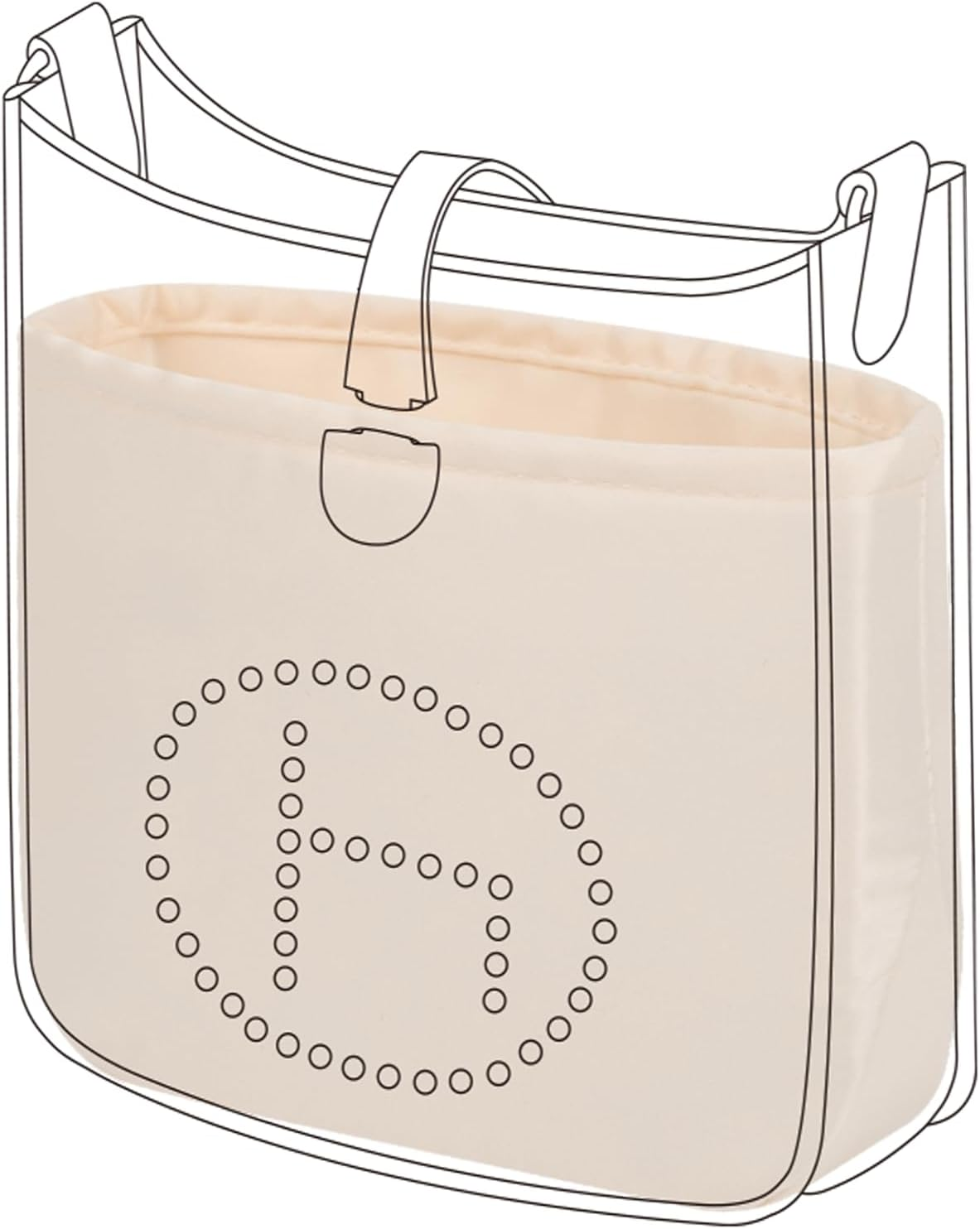 DGAZ Silky Purse Organizer Insert Fits Evelyne TPM/PM/GM/TGM Bags, Luxury Handbag & Tote Organizer, Simplicity Bag Organizer（Black, PM, 29）