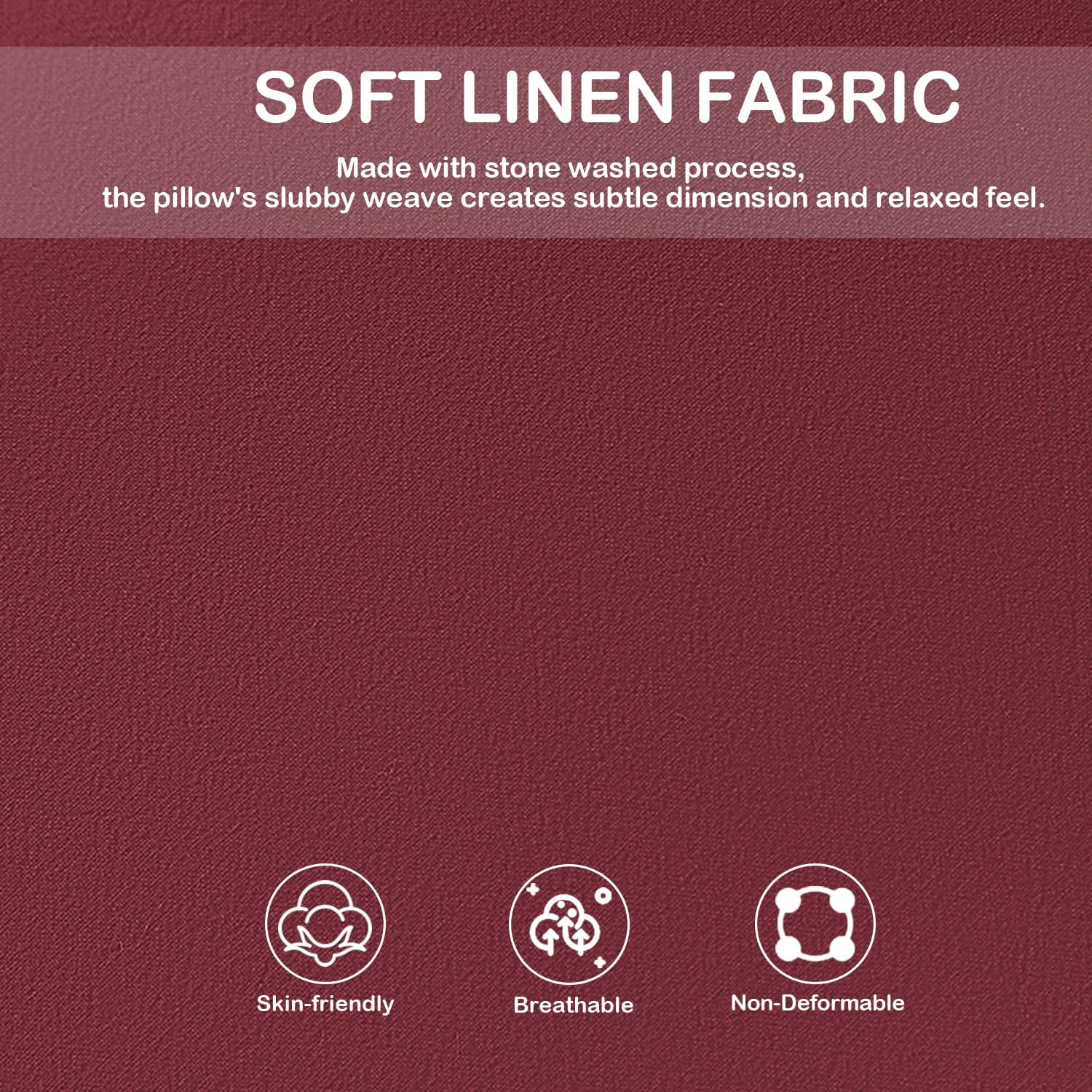 Set of 2 Decorative Linen Fringed Throw Pillow Cover, Cozy Boho Cushion Covers with Tassel Soft Washed Cotton Pillowcase Cushion for Couch Sofa Farmhouse Living Room Bed Natural Home Decor 18X18 Inch image number 6