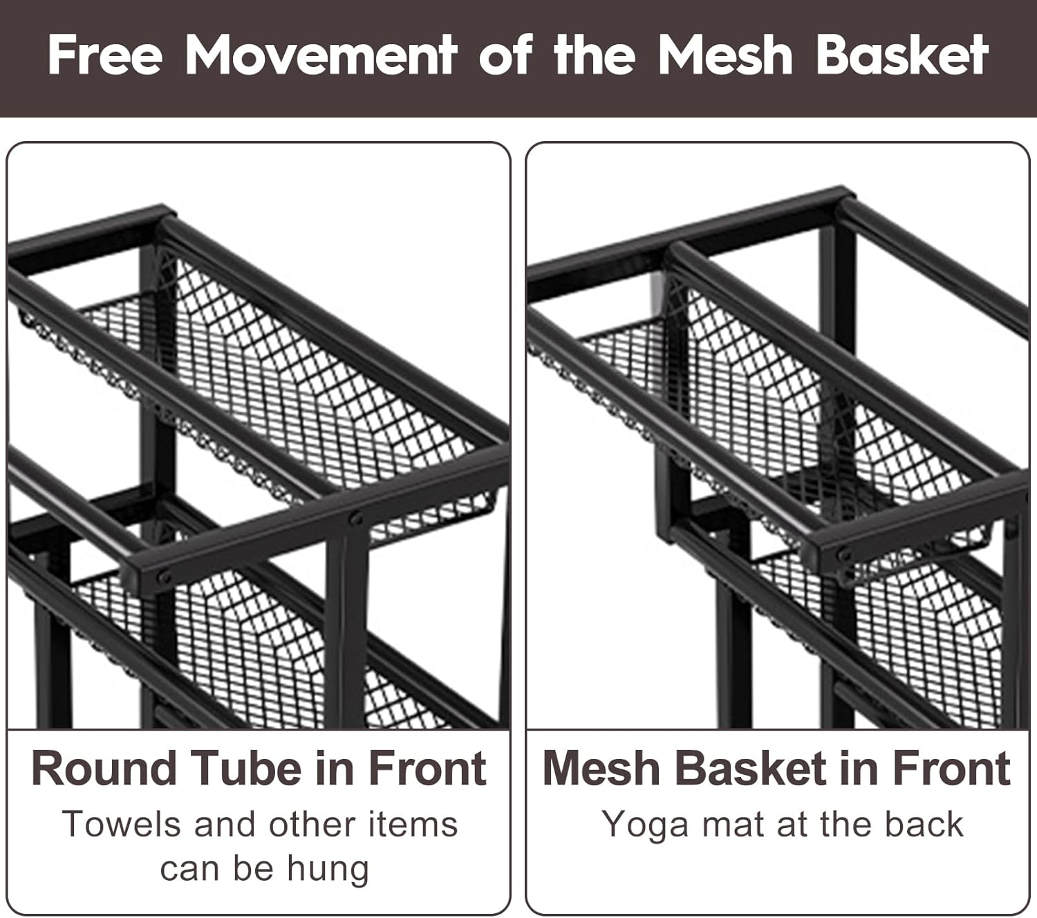 KAIGITE Dumbbell Rack, Home Gym Storage, Weight Rack for Dumbbells, Yoga Mat Rack with Wheel Hooks, Workout Equipment Storage for Dumbbells Kettlebells Foam Rollers - Dumbbell Rack image number 7