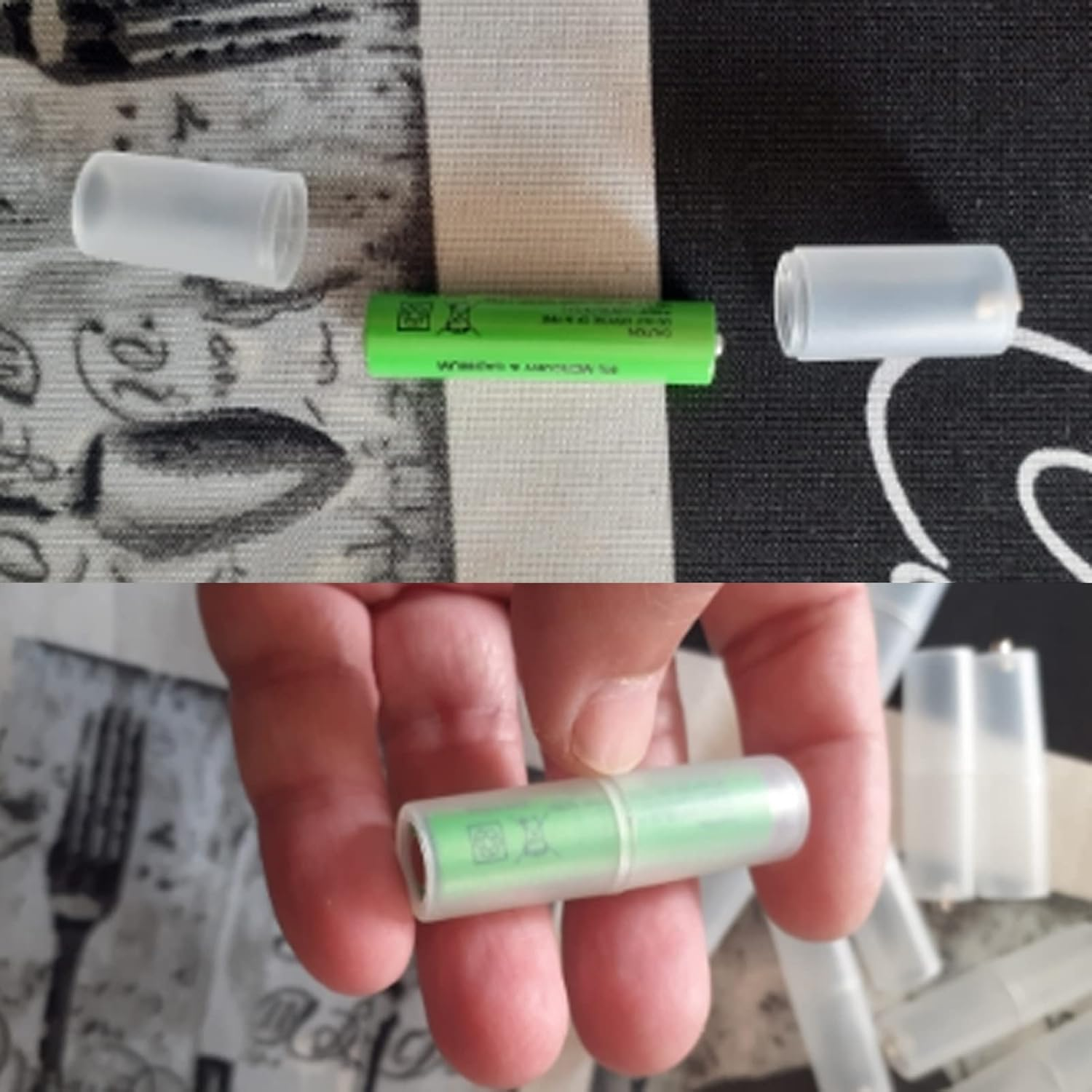 DIANN 10Pcs AAA to AA Converter AAA to AA Battery Adapter AAA to AA Battery Converter Holder AAA to AA Adapter