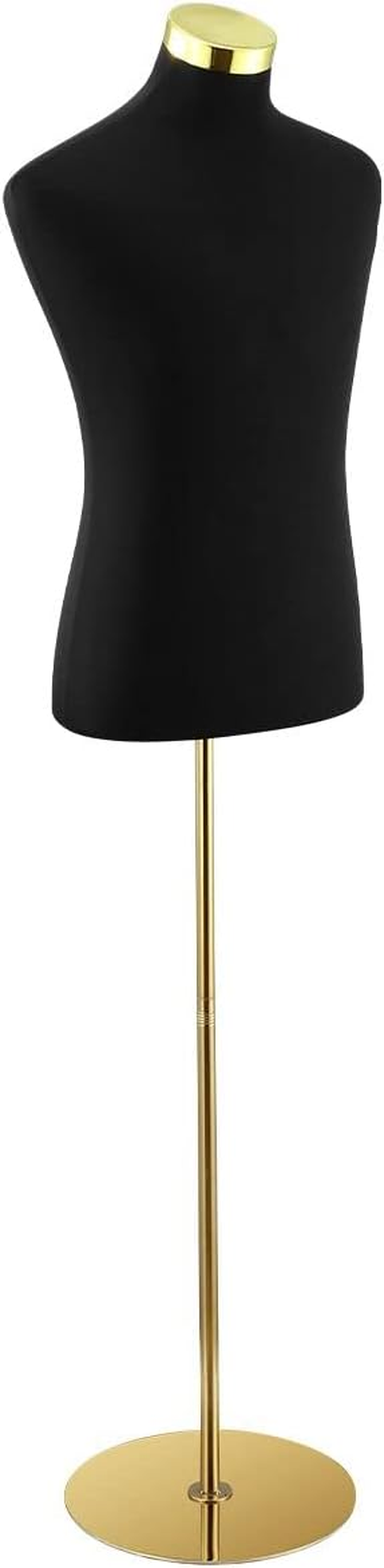 Luxsuite Male Mannequin Stand Dress Form Mannequin Torso Adjustable Height Dressmakers Dummy Mannequin Shop Window Display Tripod Base Black 165Cm-185Cm image number 1