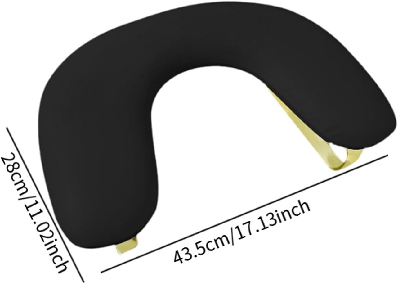 Ysyqkn U Shape Arm Rest Manicure Armrest Tilt Design Nail Arm Rest Stand Non Slip Portable for Home DIY Nail Salon Supplies Table, Black image number 4