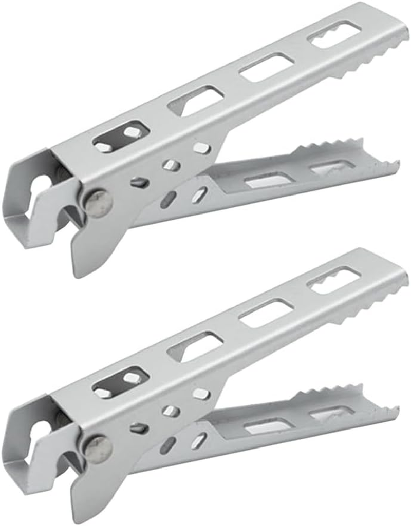 Domoi 2Pcs Outdoor Camping Anti-Scalding Pot and Bowl Gripper, for Hiking, Picnic, BBQ Easy Install Easy to Use (White) image number 1