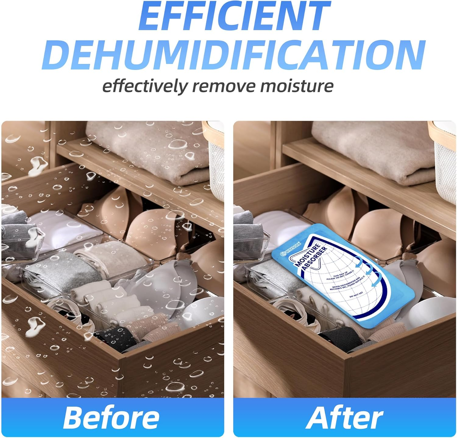 Wisesorb 25 Gram Moisture Absorbers, 20 Packs Dehumidifier Bags for Bathrooms, Basements, Rvs, Humidity Packets for Closet image number 1