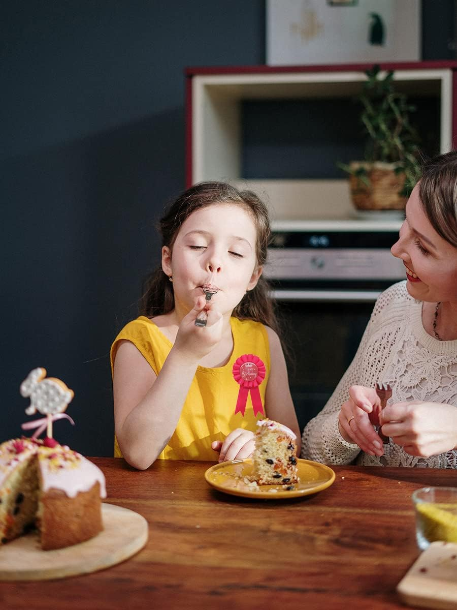 It'S My Birthday Ribbon,Satin Fabric Birthday Women or Men Tinplate Badge Pin,Happy Birthday Queen King Party Button Pins,Girls and Boy Brooches(Black) image number 3