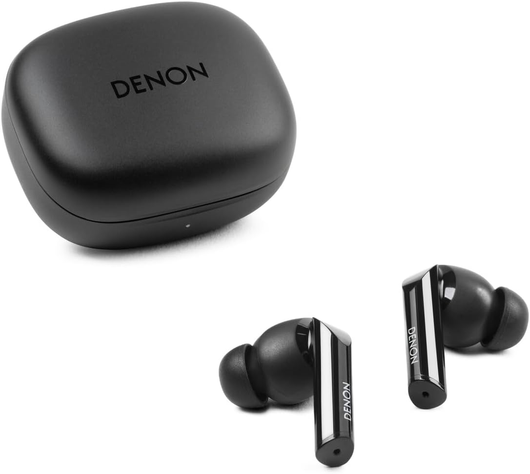 Denon AH-C840NCW True Wireless Earbuds, Bluetooth 5.3, Adaptive Hybrid Noise Cancelling, IPX4 Water Resistant, White