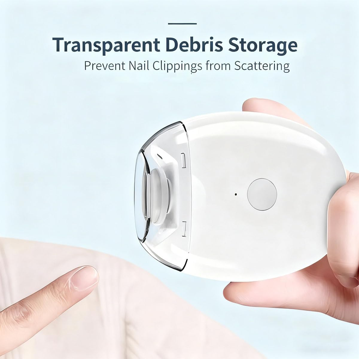 Universal Automatic Fingernail Grinder, Electric Nail Clipper with LED Light, Portable and Light Quiet, Filing Tool for Grooming Home Use Convenient Travel Nail Care (2 PCS) - 2 Pcs image number 4