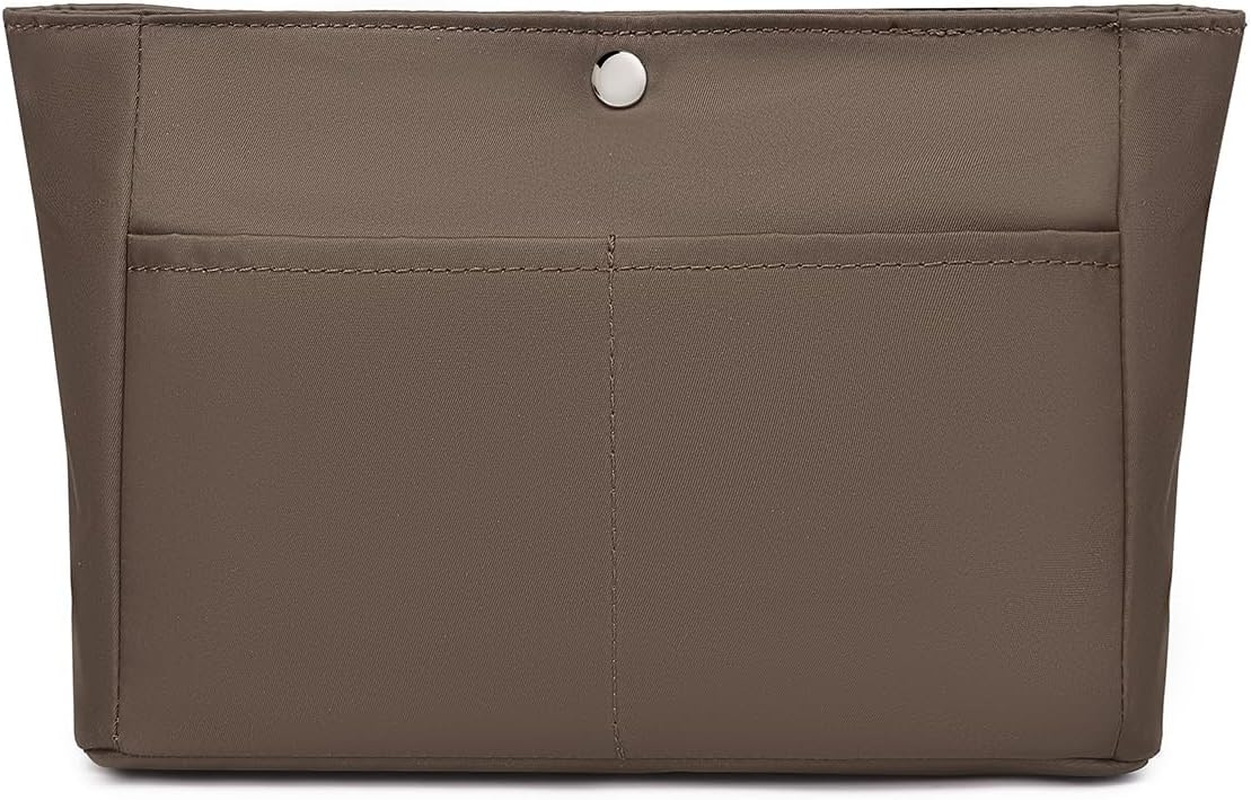 YONEBN Waterproof Storage Bag Lightweight Large Capacity Nylon Bag Inner Bag Handbag Organizer, Nylon/Brown, Simple