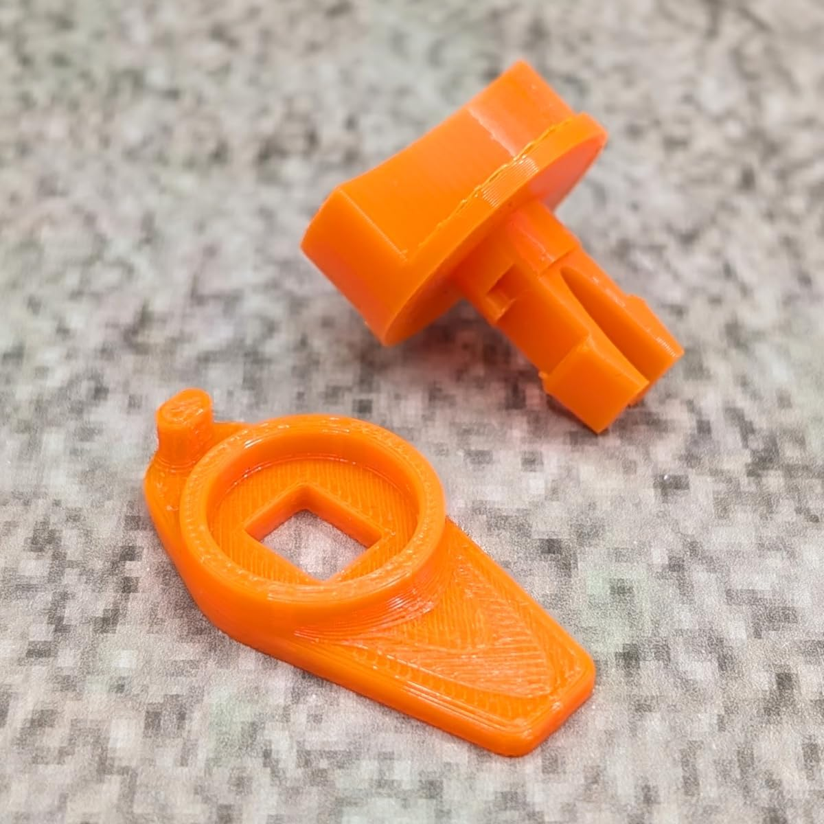 Rotary Bolt Set Orange Compatible with Audi Warning Triangle A4 B6 B7 & A6 C5 4B with Rotary Knob Replacement Latch Button Replacement Part (Orange)