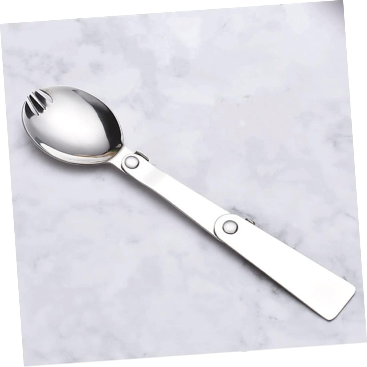 BESPORTBLE Stainless Steel Foldable Spoon Cutlery Travel Picnic Outdoor Activities Portable Tableware Camping Accessories image number 6
