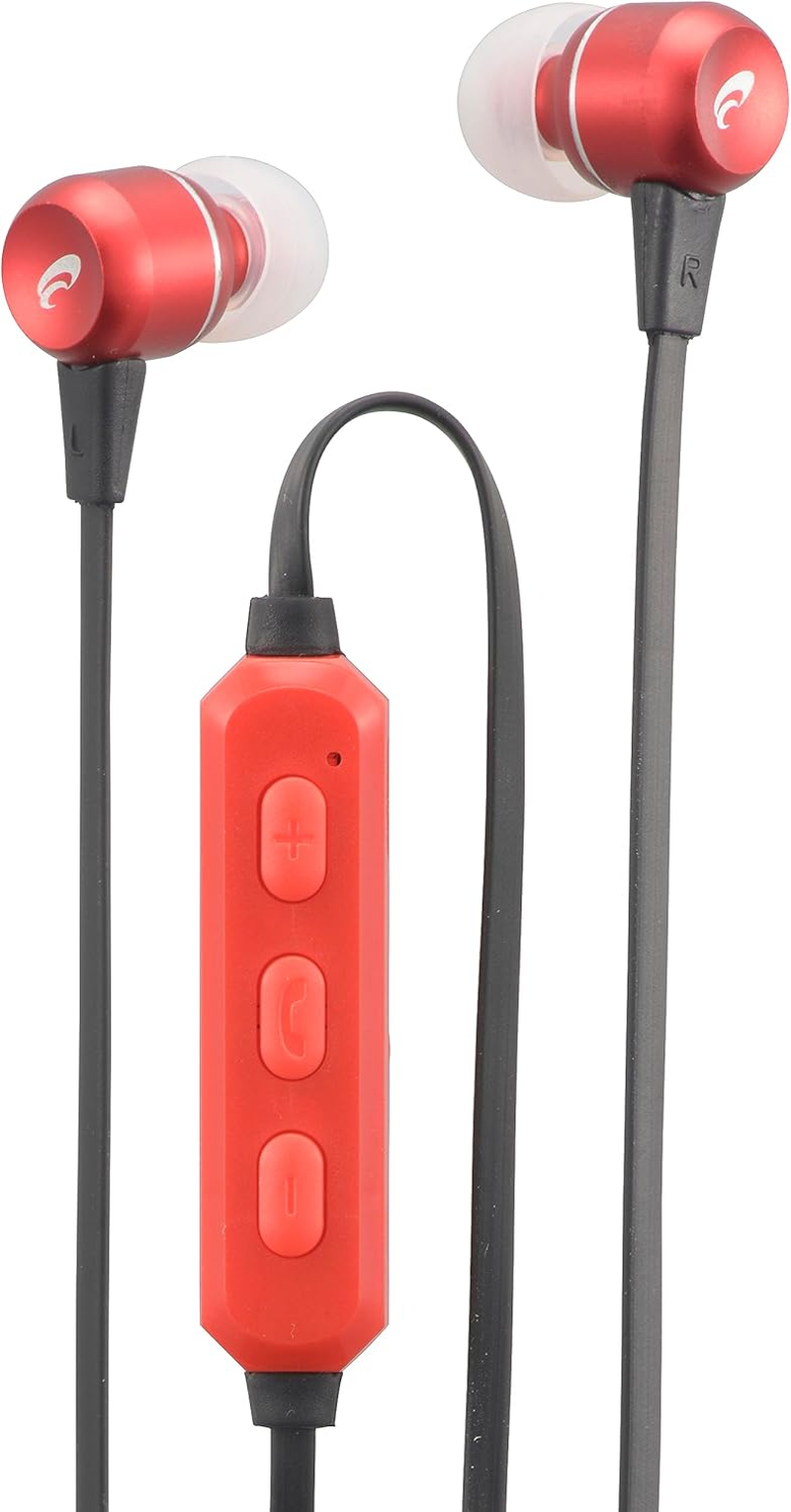 Ohm Electric Audiocomm Wireless Earphones, Earphones, Microphone, Smartphone Calls, Headset, Stereo Earphones, Neck Earphones, In-Ear Type, Bluetooth 5.3, Wireless Stereo Inner Phone, Black,