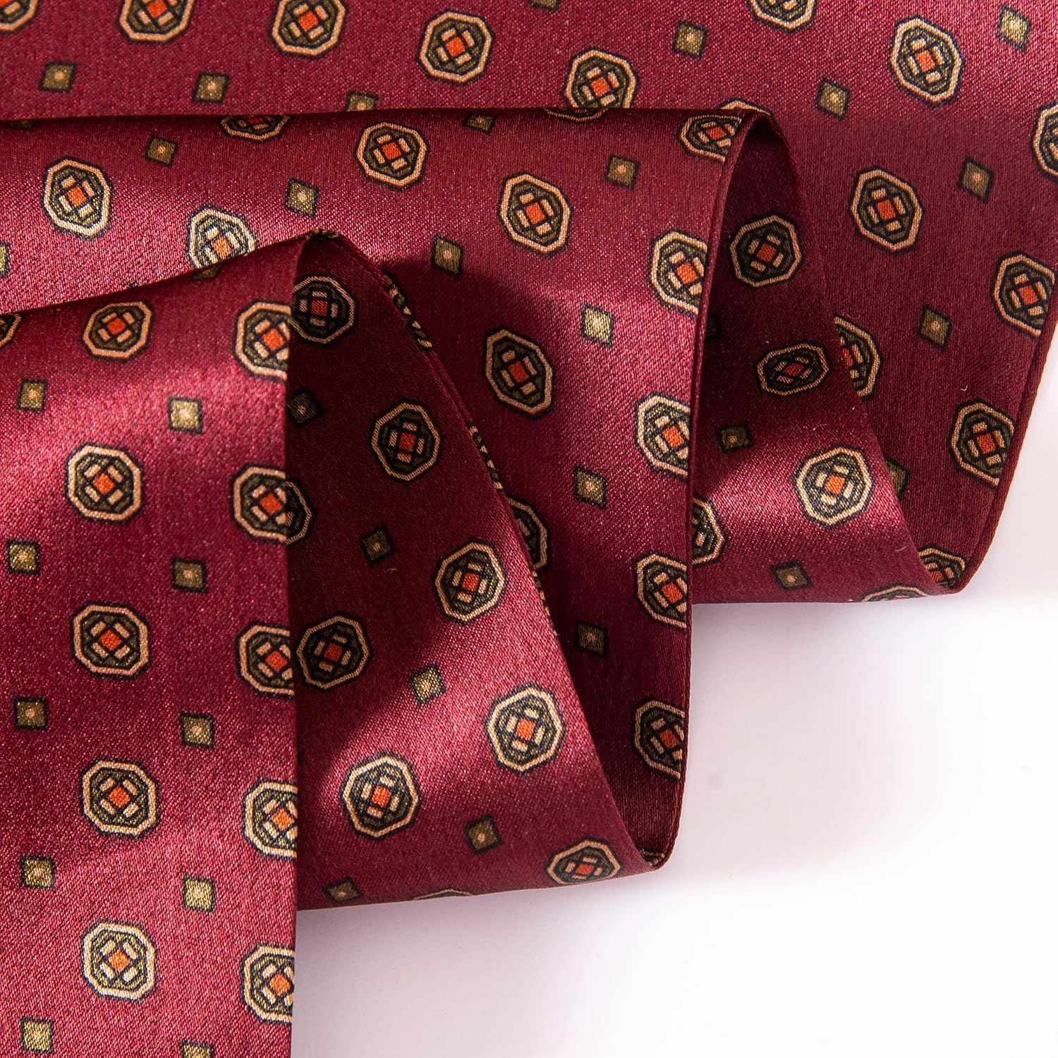 ASASILK Fashion Men Scarf,Luxurious Scarf for Men,Long Neck Scarf,Gift,11''X67'',Mulberry Silk Scarf for Men - Black And White image number 2