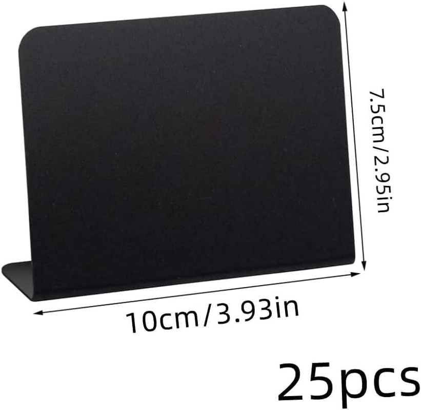 Naisfei 25 Pack Mini Chalkboard Signs,Chalkboard Signs for Food,Multifunctional Table Signs for Weddings Birthday Parties Message Board Signs Bakery Retail(10 * 7.5Cm) image number 2