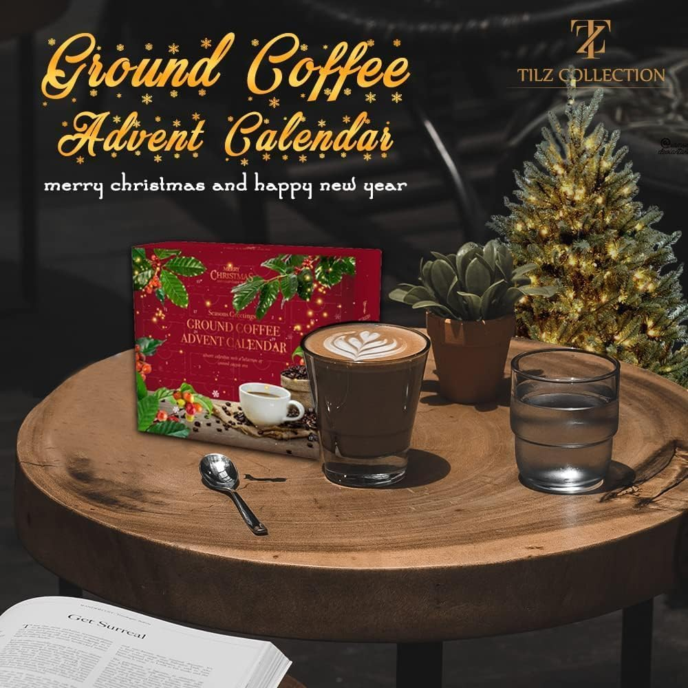 Coffee Advent Calendar 2024-24 Premium Gourmet Coffee Ground Beans Various Flavours Gifts for Coffee Lovers Men Women Unique Advent Calendar image number 5