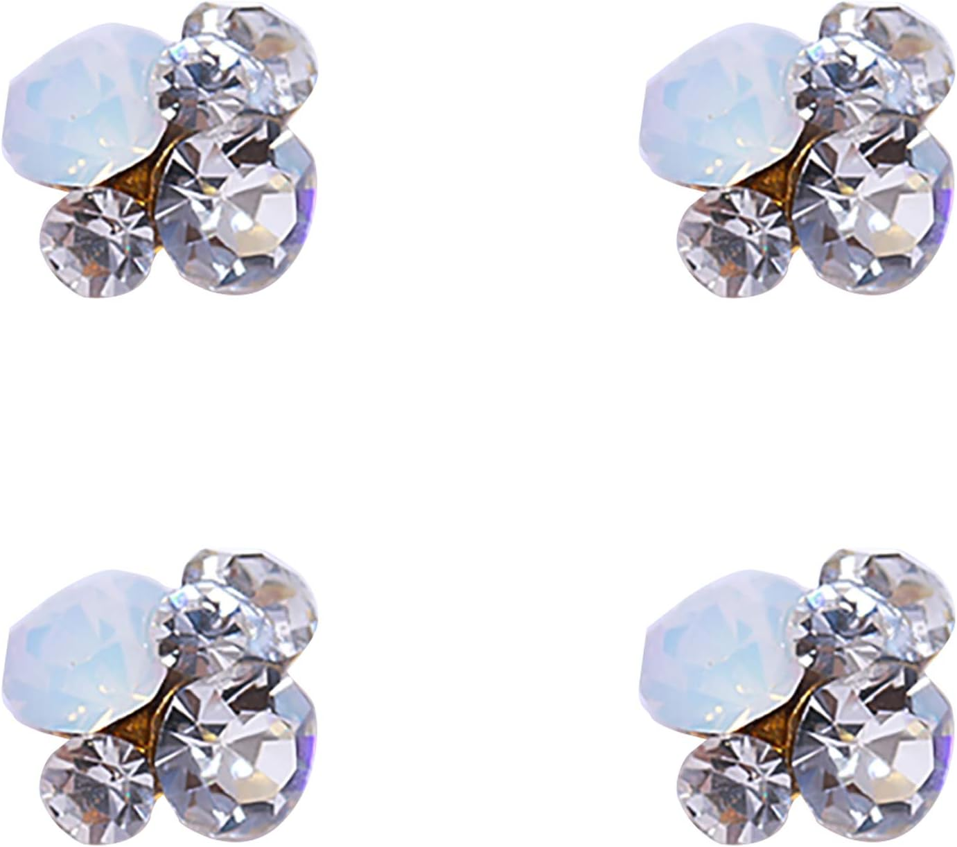 4 Grains Alloy Rhinestone Nail Art Rhinestone Super Flash DIY Three-Dimensional Nail Decoration Transparent image number 1