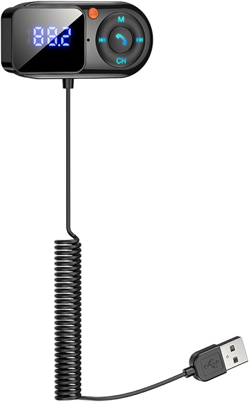 ABS Handsfree Wireless Bluetooth 5.0 Car FM Transmitter Fm Transmitter MP3 Player Bluetooth Car Radio MP3 Player Durable image number 2