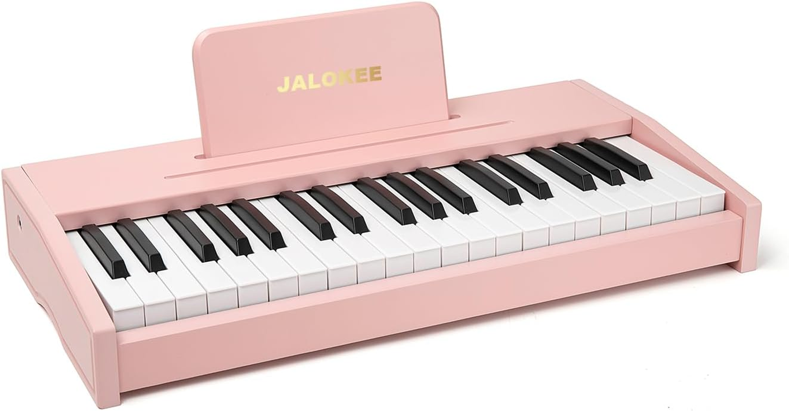 Kids Piano Keyboard, Digital Piano for Kids, Music Educational Instrument Toy, Wood Toy for Girls and Boys (Pink, 25 Keys)