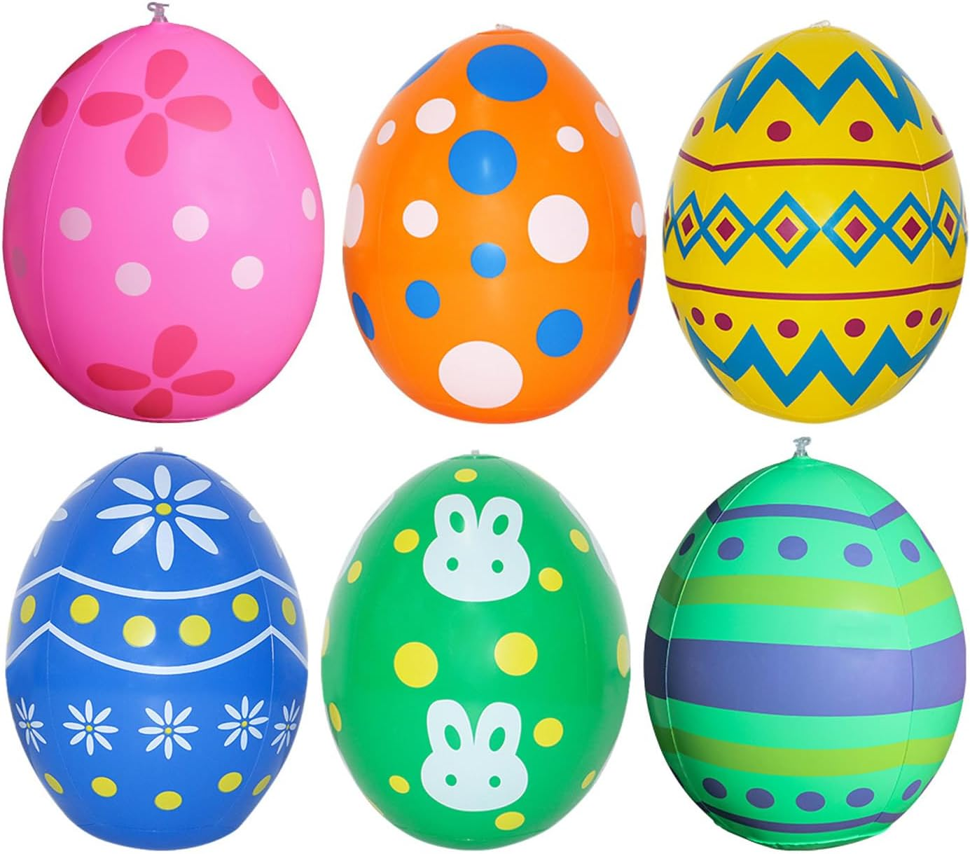 16-Inch Easter Egg Decorations, Inflatable Outdoor Ornaments, Set of 3 with Pump (B) - A image number 3
