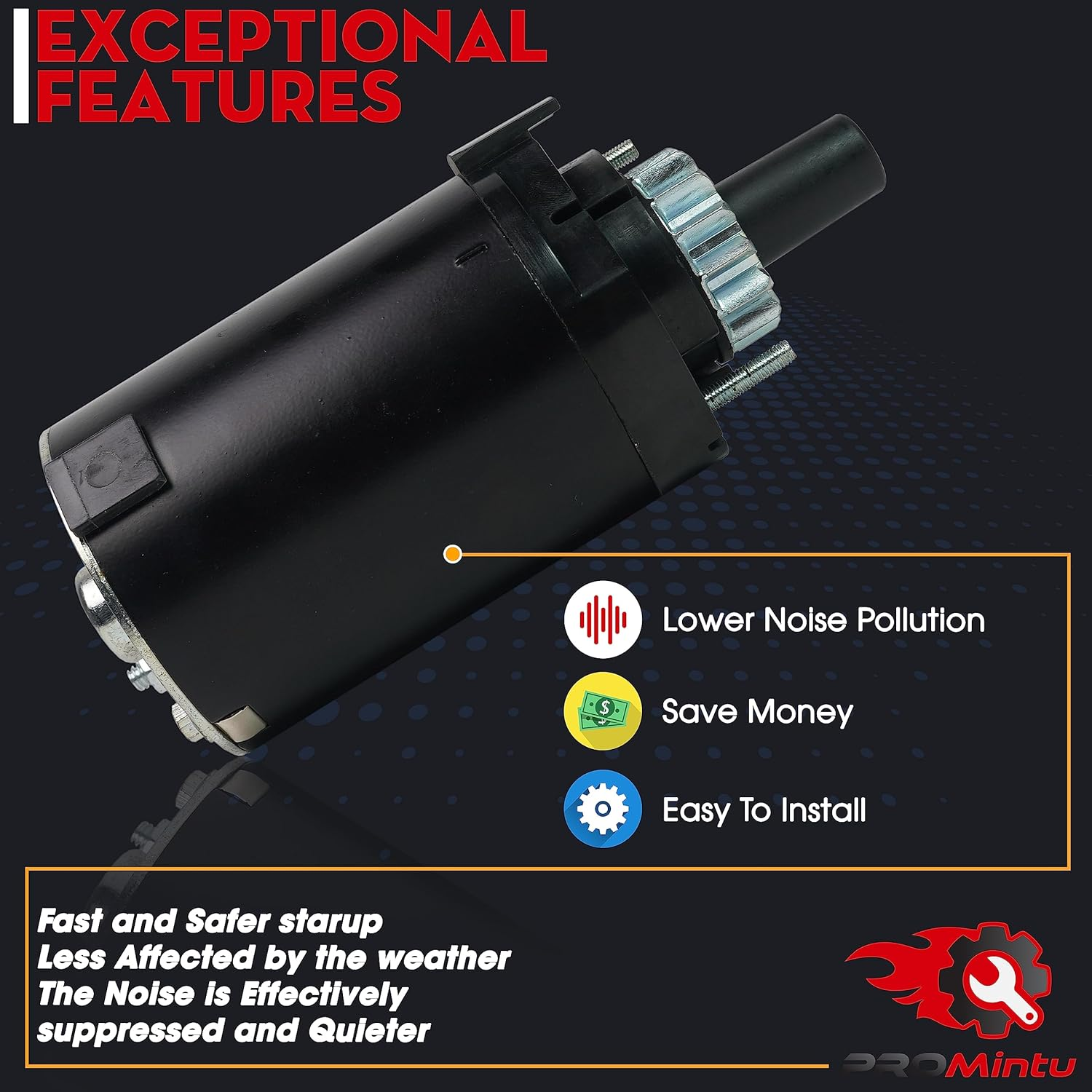 Starter Motor Replaces 20-098-11-S 20-098-11 20-098-05-S 20-098-01-S 20-098-06-S 20-098-08-S 20-098-10-S 2009810 2009811 2009811-S 20-098-05 20-098-06 MS-6029 5796N for Kohler Courage Single Engine image number 5