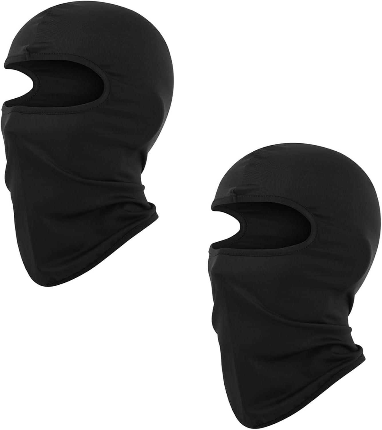 2Pcs Kids Balaclava, Black Balaclava, Ski Masks for Men, UV Protection & Wind Protection Lightweight Neck Warmer, Thin Helmet Liner Face and Neck Cover Mask for Boys Girls, Black, One Size image number 3