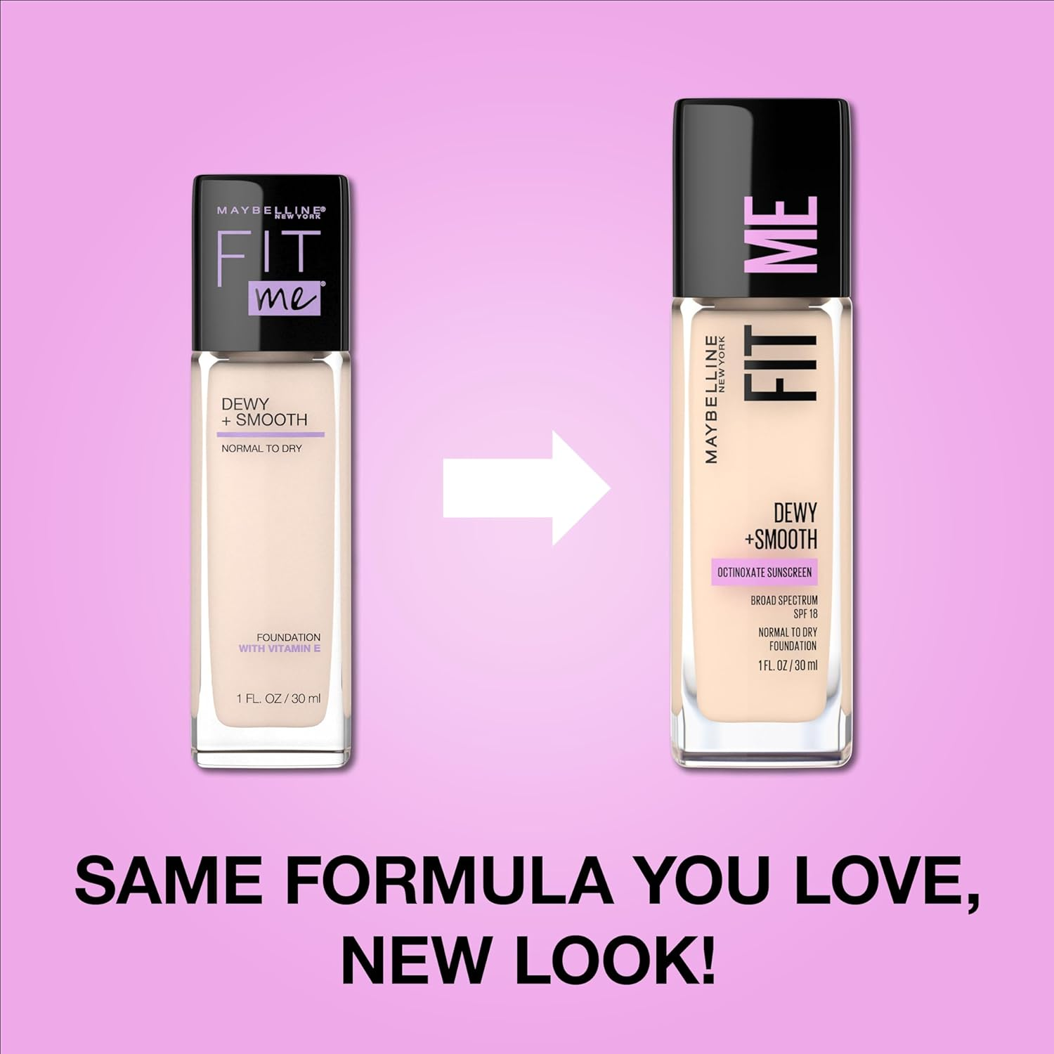 Maybelline New York Fit Me Dewy and Smooth Luminous Foundation - Fair Porcelain (Pack of 2) image number 1