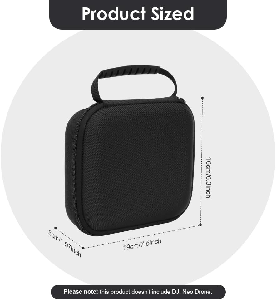 FIDWALL Portable Storage Case Compatible with DJI Neo Drone Carry Case for DJI Neo Drone Portable Travel Storage Bag with Handle for DJI Neo Drone Accessories Easy Storage, Black, No image number 5