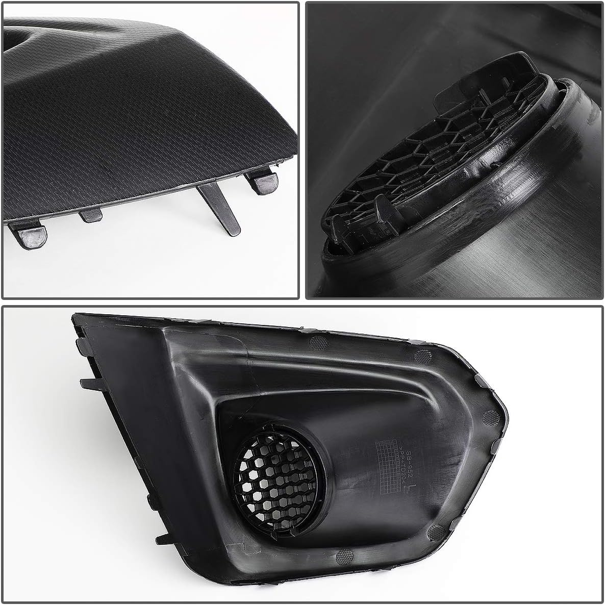 Pair Factory Fitment Front Bumper Fog Light Bezel Covers Replacement for 12-14 Subaru Impreza (Matte Black)